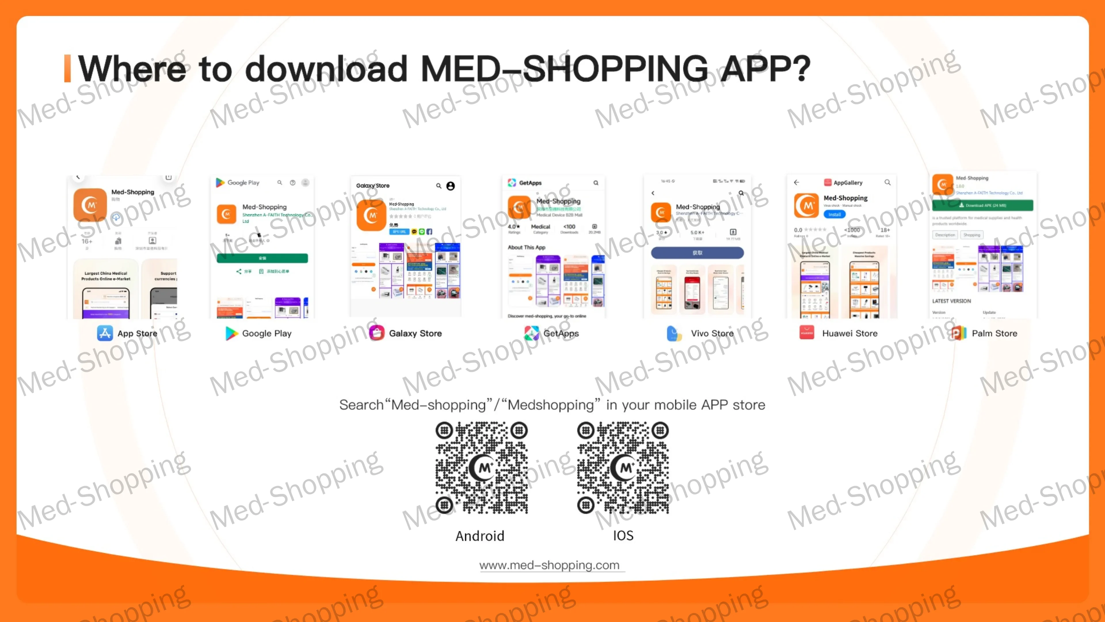 Where to download MED-SHOPPING APP