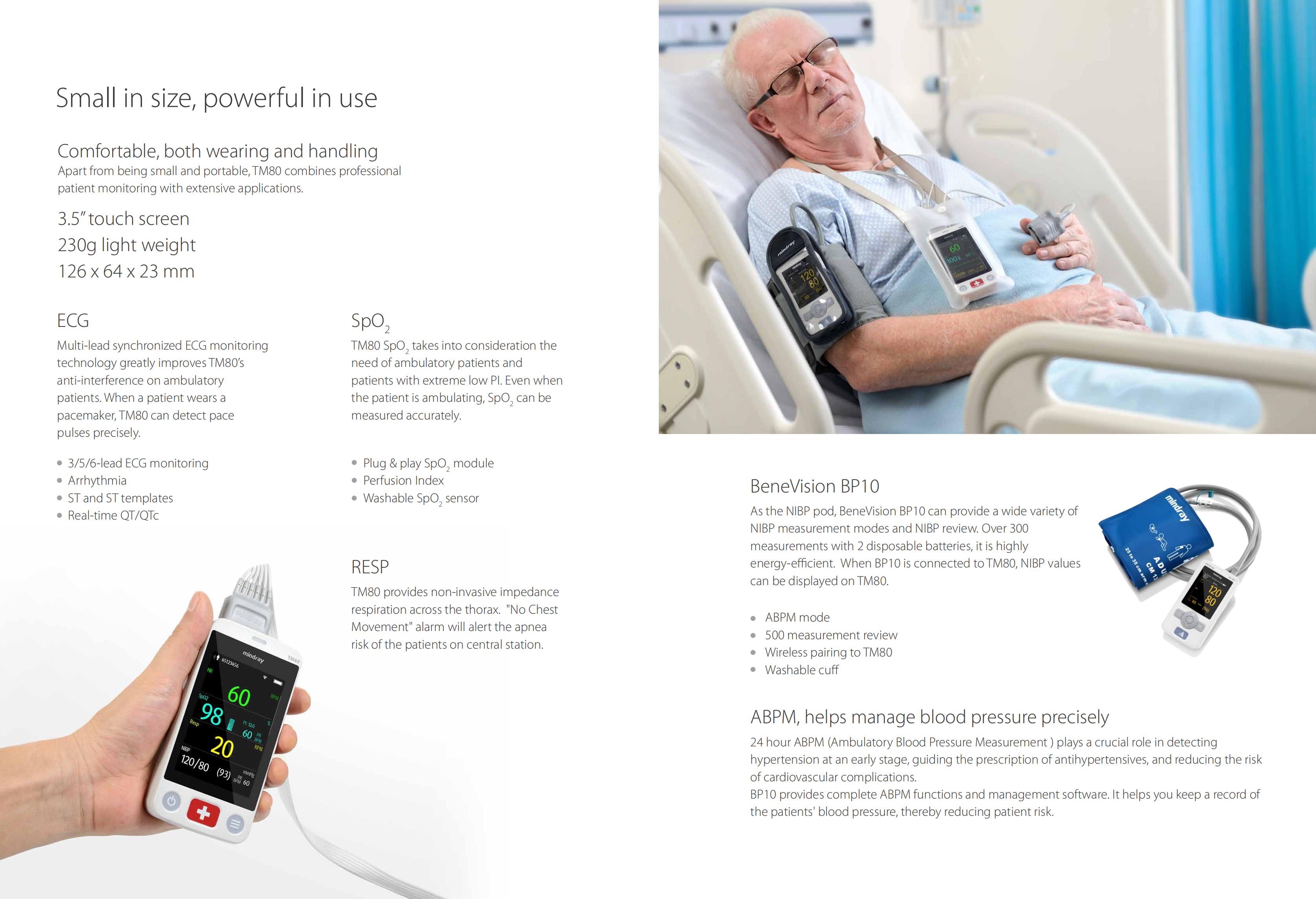 Med-shopping Mindray BeneVision TM80 smart telemetry patient monitor ...