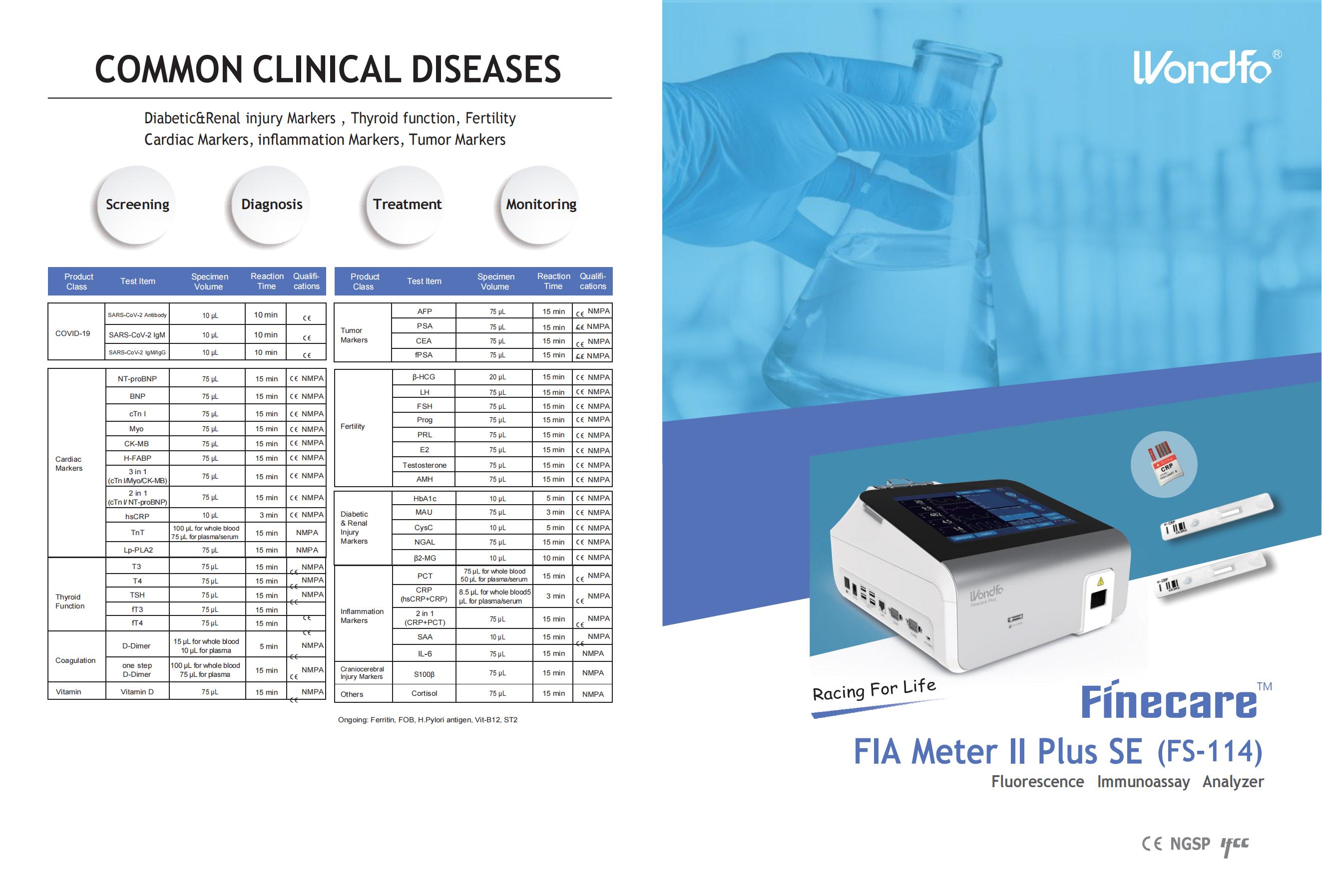 Med Shopping Wondfo Fs114 Portable Fluorescence Immunoassay Analyzer Wondfo Finecare Fia Meter